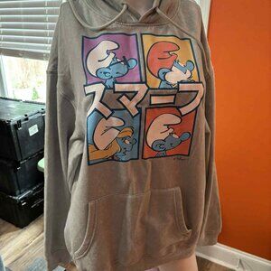 Smurfs Gray Japanese Gargamel Hoodie BN
